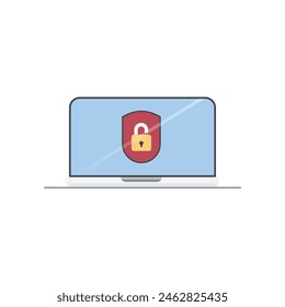 Protect your data in web, data protection, Vector illustration.for web banner, infographics, mobile website. Landing page template.protect your data from digital phishing and scam crimes.
