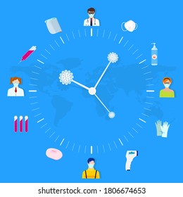 Protect your life every time from the coronavirus. vector, illustration