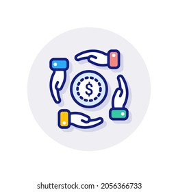 Protect Your Money icon in vector. Logotype