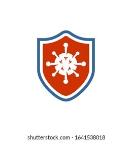 Protect your self from corona virus logo symbol