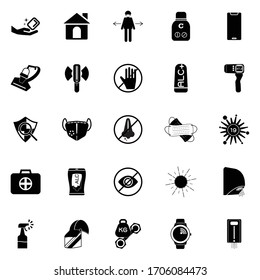 Protect yourself against covid-19 icons, stock vector