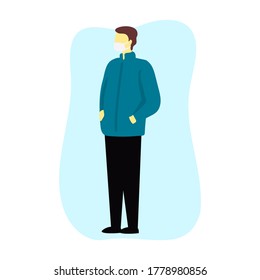 Protect yourself by using a mask, long hand jacket, long pants and using shoes. Vector illustration.