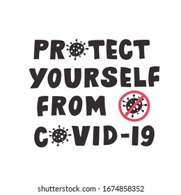 Protect yourself from COVID-19. Vector illustration.