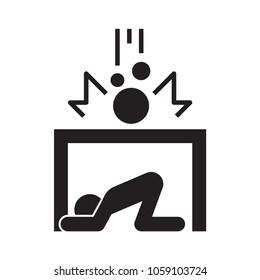 Protect yourself when earthquake symbol
