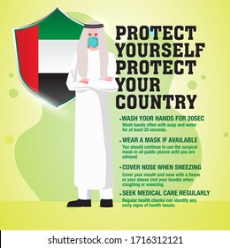 Protect yourself protect your country UAE United Arab Emirates from coronavirus