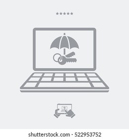 Protected access - Vector web icon