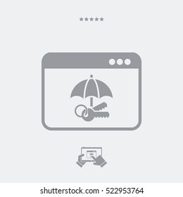 Protected access - Vector web icon