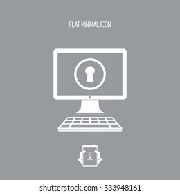 Protected access - Vector web icon
