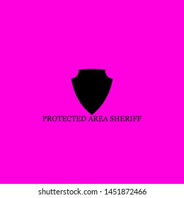 protected area sheriff icon sign signifier vector