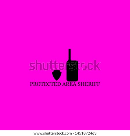 protected area sheriff icon sign signifier vector
