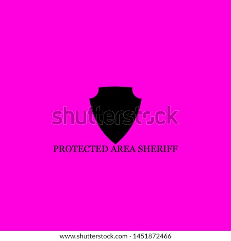 protected area sheriff icon sign signifier vector