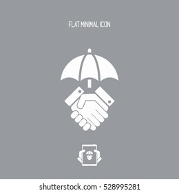 Protected arrangement - Minimal vector icon