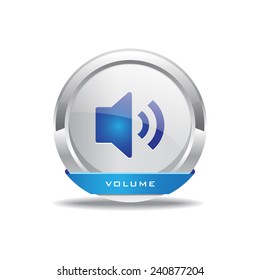 Protected Circular Blue Vector Web Button Icon