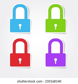 Protected Colorful Vector Icon Design
