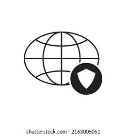Diseño de icono de conexión protegida aislado en fondo blanco