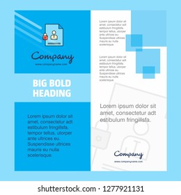 Protected document Company Brochure Title Page Design. Company profile, annual report, presentations, leaflet Vector Background