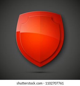 Protected double guard shield concept. Safety badge color icon. Privacy colorful banner shield . Security bright label. Defense tag. Presentation shining sticker shape. defense safeguard shield sign