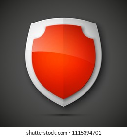 Protected double guard shield concept. Safety badge color icon. Privacy colorful banner shield . Security bright label. Defense tag. Presentation shining sticker shape. defense safeguard shield sign