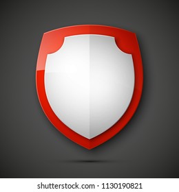 Protected double guard shield concept. Safety badge color icon. Privacy colorful banner shield . Security bright label. Defense tag. Presentation shining sticker shape. defense safeguard shield sign