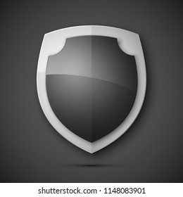 Protected double guard shield concept. Safety badge color icon. Privacy colorful banner shield . Security bright label. Defense tag. Presentation shining sticker shape. defense safeguard shield sign