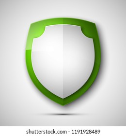 Protected double guard shield concept. Safety badge color icon. Privacy colorful banner shield . Security bright label. Defense tag. Presentation shining sticker shape. defense safeguard shield sign
