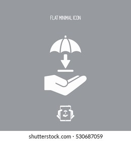 Protected download - Minimal vector icon