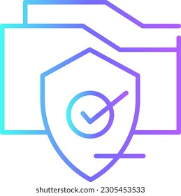 Protected E-Commers icon with blue duotone style. protection, shield, safety, safe, security, guarantee, care. Vector illustration