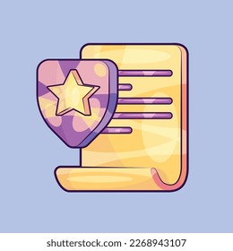 Protected File Document Illustration Vector