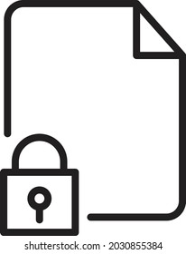Protected file Isolated Vector icon which can easily modify or edit