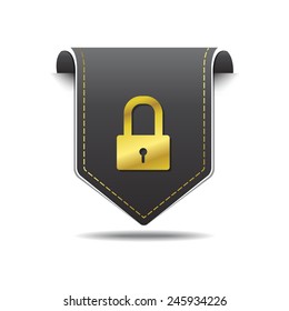 Protected Golden Vector Icon Design