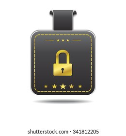 Protected Golden Vector Icon Design