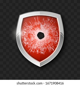 Concepto de protección contra el protector antiadhesivo de los orificios de protección. Icono de protección de placa de seguridad