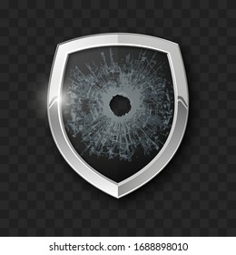 Concepto de protección contra el protector antiadhesivo de los orificios de protección. Icono de protección de placa de seguridad