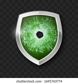 Concepto de protección contra el protector antiadhesivo de los orificios de protección. Icono de protección de placa de seguridad