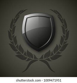 Protected guard shield concept. Safety badge, protection icon. 