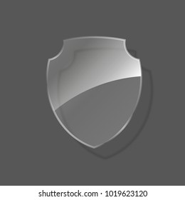 Protected guard shield concept. Safety badge, protection icon. Privacy colorful banner shield. Security label. Defense tag. Presentation shining sticker shield. Defense safeguard sign. Vector badge