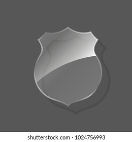 Protected guard shield concept. Safety badge, protection icon. Privacy colorful banner shield. Security label. Defense tag. Presentation shining sticker shield. Defense safeguard sign. Vector badge