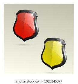 Protected guard shield concept. Safety badge color icon. Privacy colorful banner shield . Security bright label. Defense tag. Presentation shining sticker shape. Vector defense safeguard shield sign