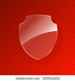 Protected guard shield concept. Safety badge, protection icon. Privacy colorful banner shield. Security label. Defense tag. Presentation shining sticker shield. Defense safeguard sign. Vector badge