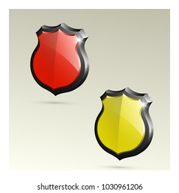 Protected guard shield concept. Safety badge color icon. Privacy colorful banner shield . Security bright label. Defense tag. Presentation shining sticker shape. Vector defense safeguard shield sign