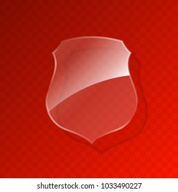Protected guard shield concept. Safety badge, protection icon. Privacy colorful banner shield. Security label. Defense tag. Presentation shining sticker shield. Defense safeguard sign. Vector badge