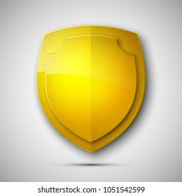 Protected guard shield concept. Safety badge color icon. Privacy colorful banner shield . Security bright label. Defense tag. Presentation shining sticker shape. Vector defense safeguard shield sign
