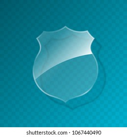 Protected guard shield concept. Safety badge, protection icon. Privacy colorful banner shield. Security label. Defense tag. Presentation shining sticker shield. Defense safeguard sign. Vector badge