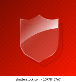 Protected guard shield concept. Safety badge, protection icon. Privacy colorful banner shield. Security label. Defense tag. Presentation shining sticker shield. Defense safeguard sign. Vector badge