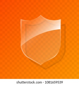 Protected guard shield concept. Safety badge, protection icon. Privacy colorful banner shield. Security label. Defense tag. Presentation shining sticker shield. Defense safeguard sign. Vector badge