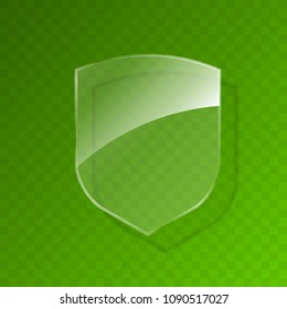 Protected guard shield concept. Safety badge, protection icon. Privacy colorful banner shield. Security label. Defense tag. Presentation shining sticker shield. Defense safeguard sign. Vector badge