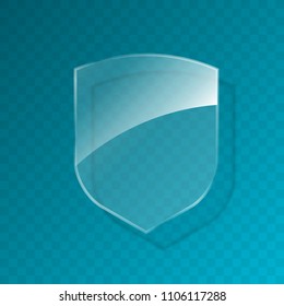 Protected guard shield concept. Safety badge, protection icon. Privacy colorful banner shield. Security label. Defense tag. Presentation shining sticker shield. Defense safeguard sign. Vector badge
