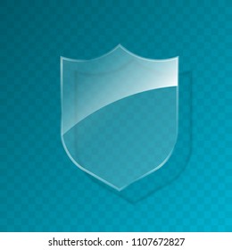 Protected guard shield concept. Safety badge, protection icon. Privacy colorful banner shield. Security label. Defense tag. Presentation shining sticker shield. Defense safeguard sign. Vector badge