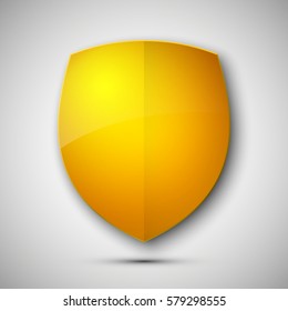 Protected guard shield concept. Safety badge color icon. Privacy colorful banner. Security bright label. Defense tag. Presentation shining sticker shape. Defense safeguard sign. Vector illustration