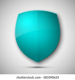 Protected guard shield concept. Safety badge color icon. Privacy colorful banner. Security bright label. Defense tag. Presentation shining sticker shape. Defense safeguard sign. Vector illustration